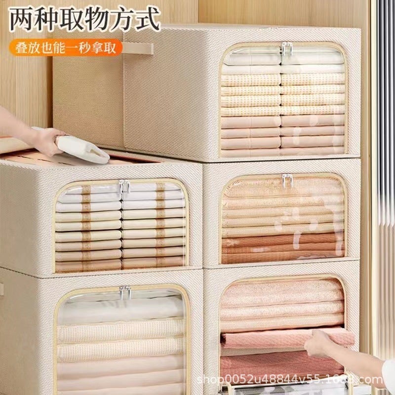 Clothes Storage Box Home Thickened Clothes Pants Finishing Artifact Fabric Folding Wardrobe Layered Storage Basket Box - Image 3